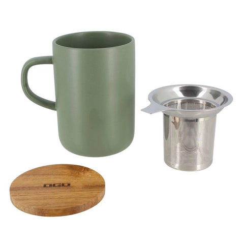 OGO Living Tasse inkl. Filter und Akaziendeckel - Samtgrün