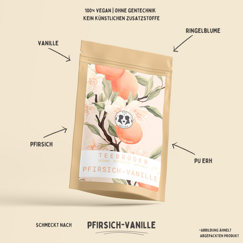 Pfirsich-Vanille | Pu Erh Tee | 50-200g