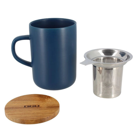 OGO Living Tasse inkl. Filter und Akaziendeckel - Nachtblau