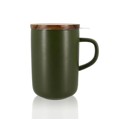 OGO Living Tasse inkl. Filter und Akaziendeckel - Khaki