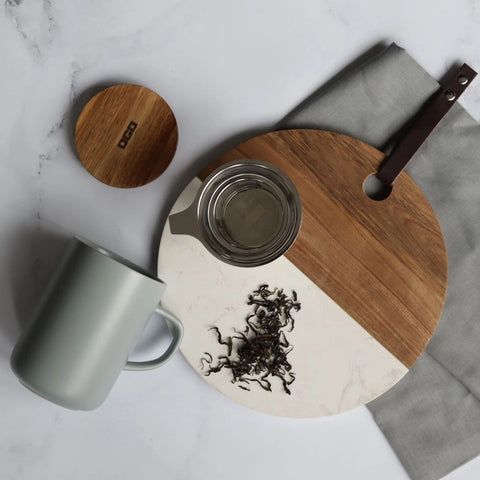 OGO Living Tasse inkl. Filter und Akaziendeckel - Perlenblau