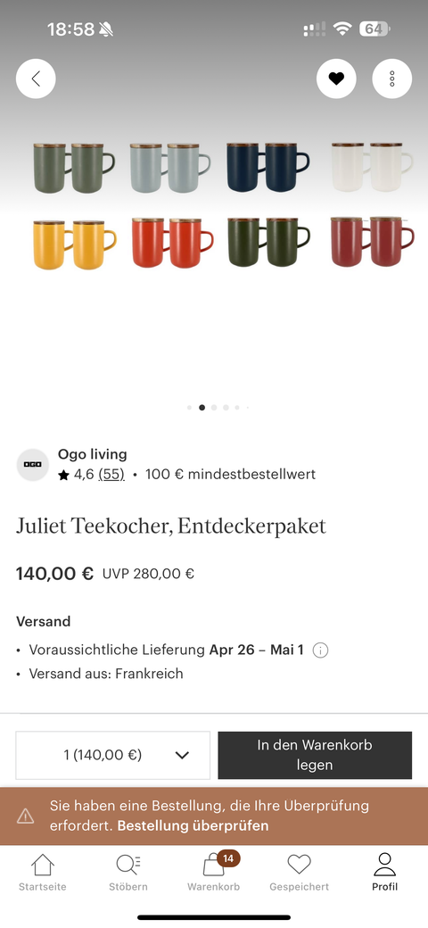 Juliet TeeCup dunkel grün