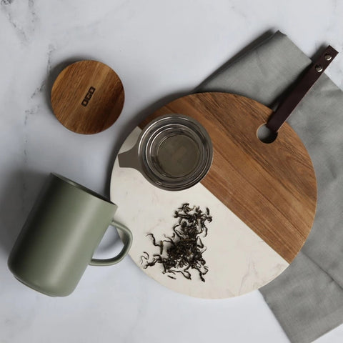 OGO Living Tasse inkl. Filter und Akaziendeckel - Samtgrün