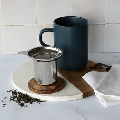 OGO Living Tasse inkl. Filter und Akaziendeckel - Nachtblau