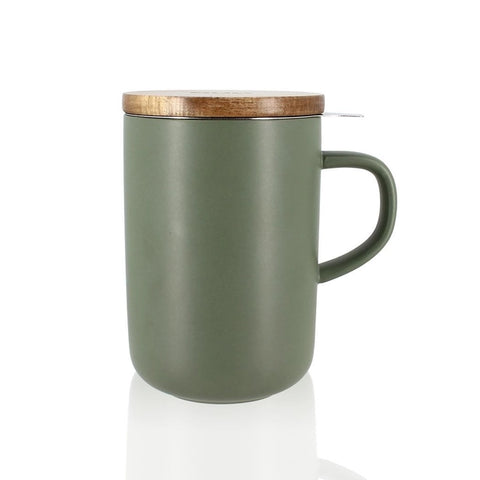OGO Living Tasse inkl. Filter und Akaziendeckel - Samtgrün