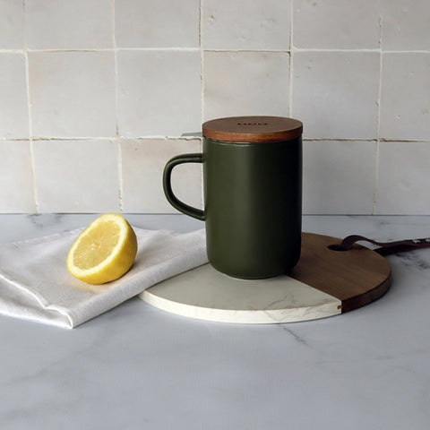 OGO Living Tasse inkl. Filter und Akaziendeckel - Khaki