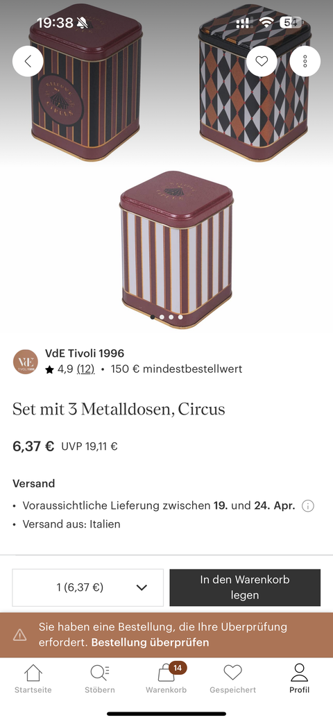 Teedose Metall Circus