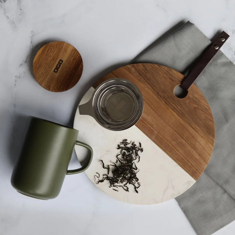 OGO Living Tasse inkl. Filter und Akaziendeckel - Khaki