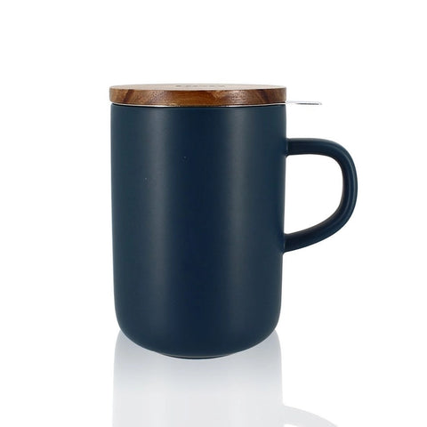OGO Living Tasse inkl. Filter und Akaziendeckel - Nachtblau