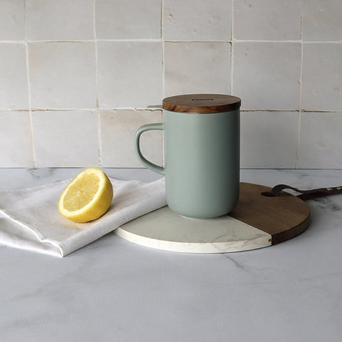 OGO Living Tasse inkl. Filter und Akaziendeckel - Perlenblau