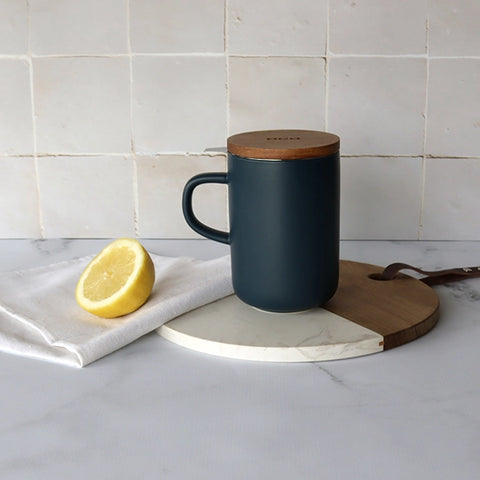 OGO Living Tasse inkl. Filter und Akaziendeckel - Nachtblau