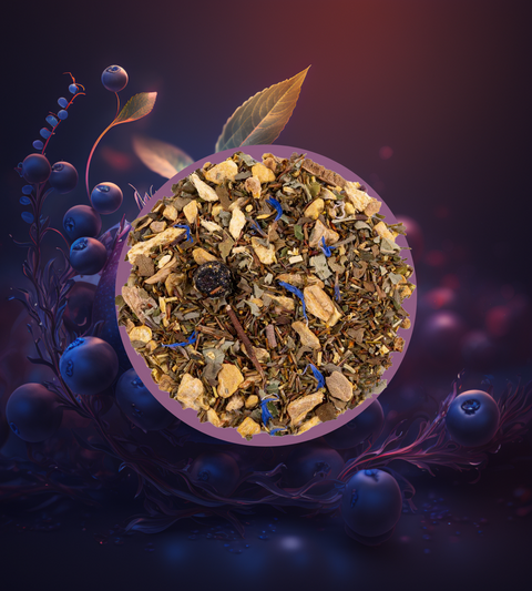 Blueberry Ginger Buzz | Rooibos & Honeybush | 50-200g
